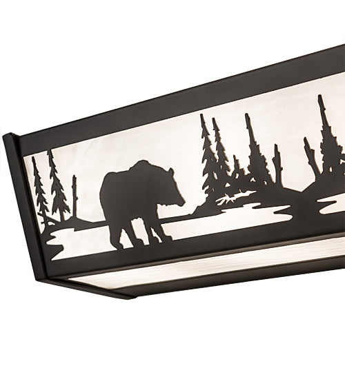 24"W Bear At Lake Vanity Light