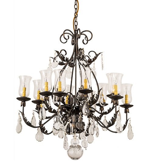 36"W French Elegance 12 Lt Chandelier