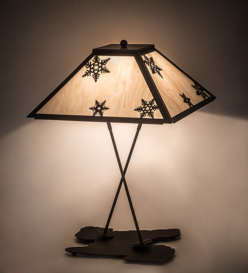 28"High Snowflake Table Lamp