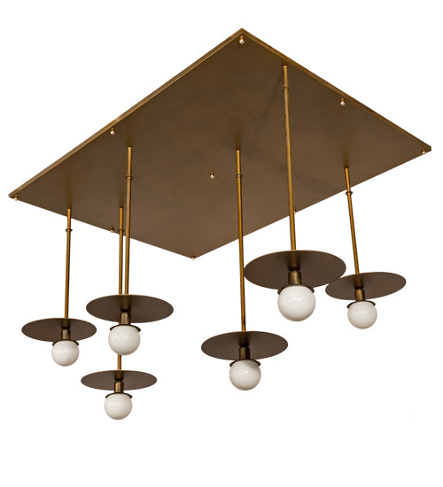 75" Long Bola Plato 6 Light Cascading Pendant