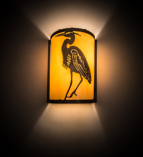 8"W Heron Wall Sconce