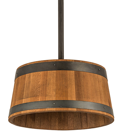 25"W Whiskey Barrel Pendant