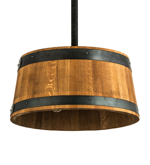 25" Wide Whiskey Barrel Pendant