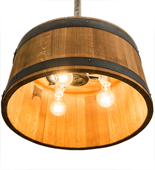 25" Wide Whiskey Barrel Pendant