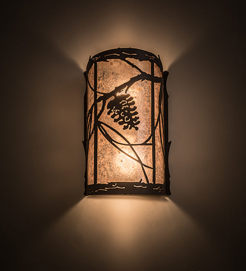 8" Wide Whispering Pines Wall Sconce