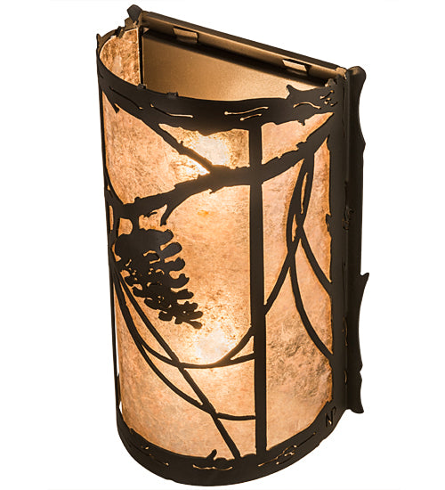 8" Wide Whispering Pines Wall Sconce