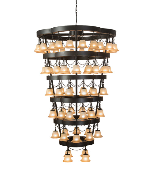 60"W Cretella 72 Lt Six Tier Chandelier