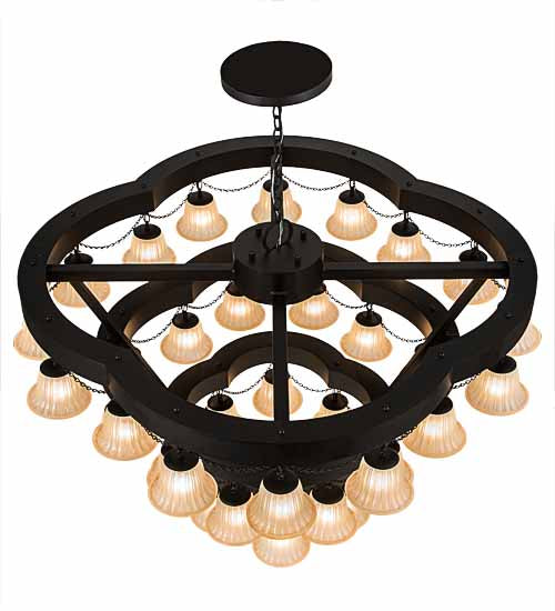 60"W Cretella 36 Lt Three Tier Chandelier