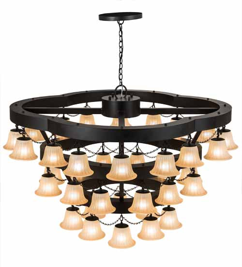 60"W Cretella 36 Lt Three Tier Chandelier