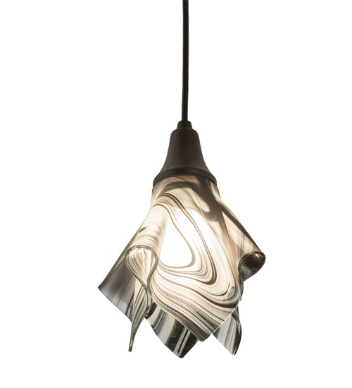 10"W Metro Fusion Noir Swirl Mini Pendant