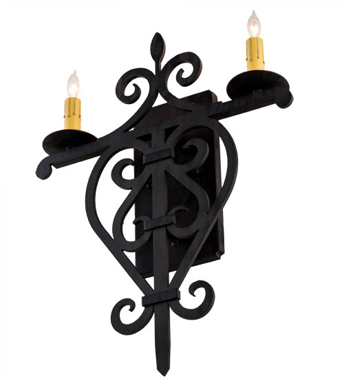 15"W Fleur De Lys Wall Sconce