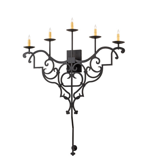 36"W Fleur De Lys Wall Sconce