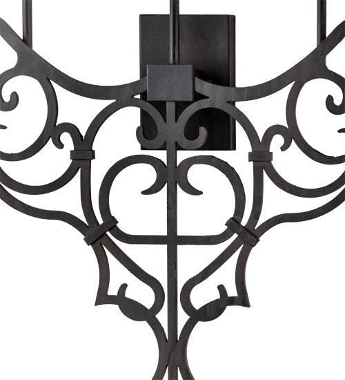 36"W Fleur De Lys Wall Sconce