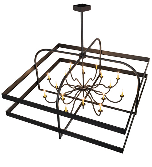 84" Square Aldari 16 Light Chandelier