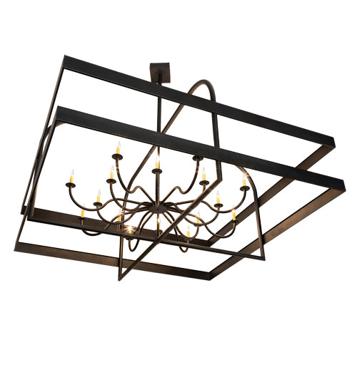 84" Square Aldari 16 Light Chandelier