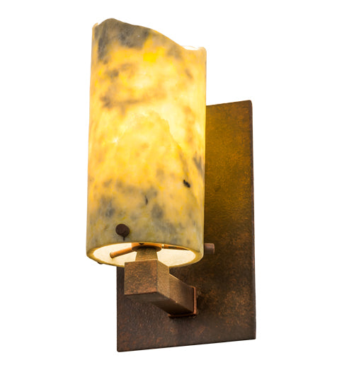 4.5" Wide Cilindro Jadestone Wall Sconce