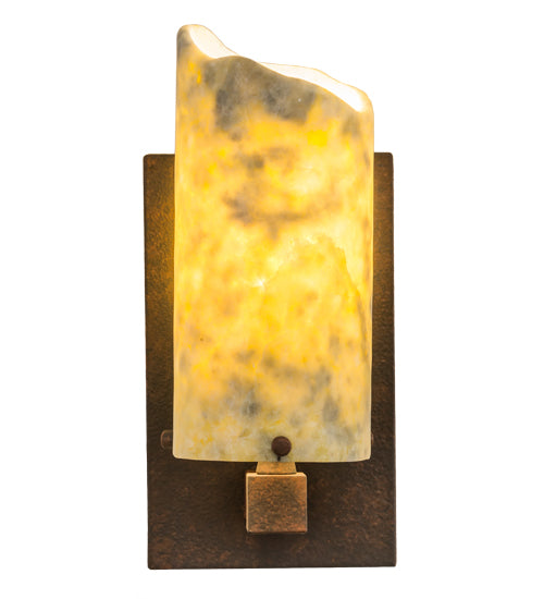 4.5" Wide Cilindro Jadestone Wall Sconce