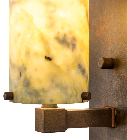 4.5" Wide Cilindro Jadestone Wall Sconce