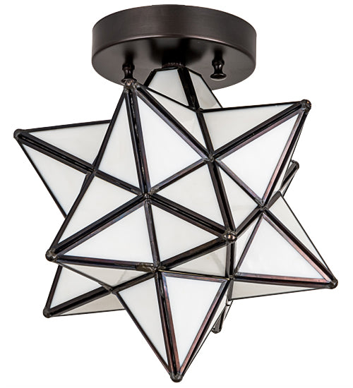 10"W Moravian Star Flushmount