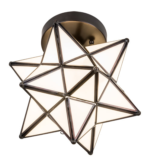 10"W Moravian Star Flushmount