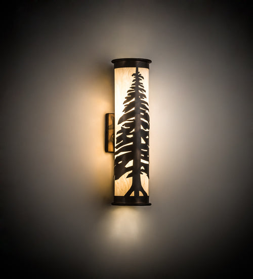 5" Wide Pine Tree Wall Sconce