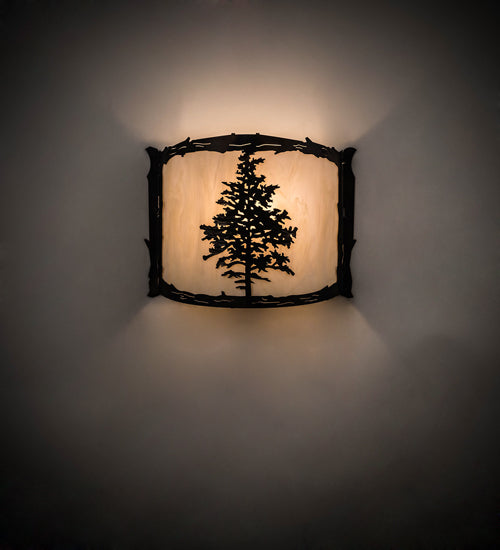 12" Wide Tamarack Wall Sconce