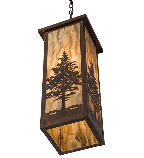 10"Sq Tamarack Pendant