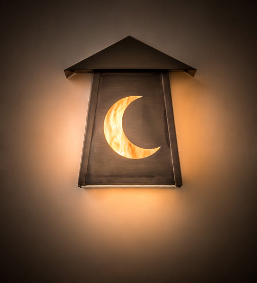 9"W Stillwater Crescent Moon Wall Sconce