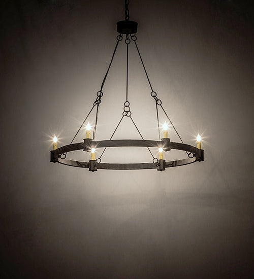 36"W Kenosha 6 Lt Chandelier