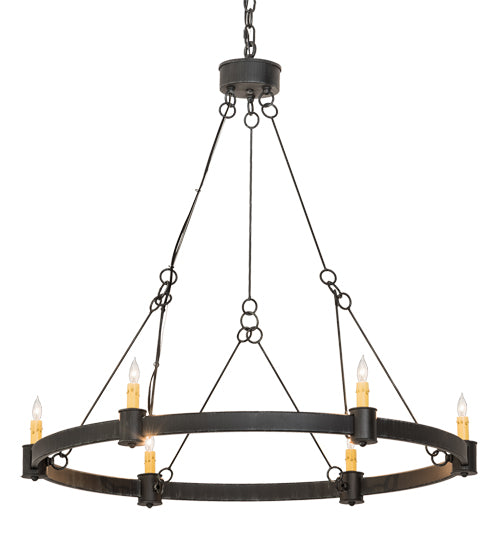 36"W Kenosha 6 Lt Chandelier