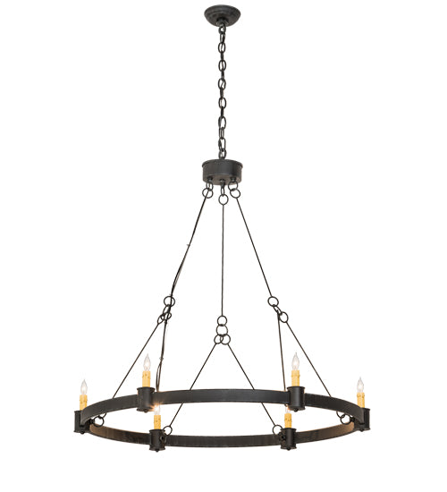 36"W Kenosha 6 Lt Chandelier