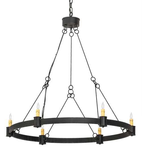 36"W Kenosha 6 Lt Chandelier