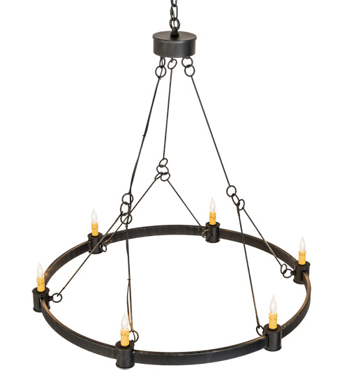 36"W Kenosha 6 Lt Chandelier