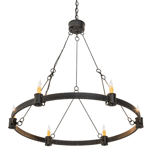 36"W Kenosha 6 Lt Chandelier