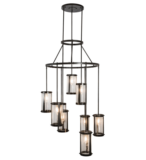 36" Wide Cartier 9 Lt Cascading Chandelier