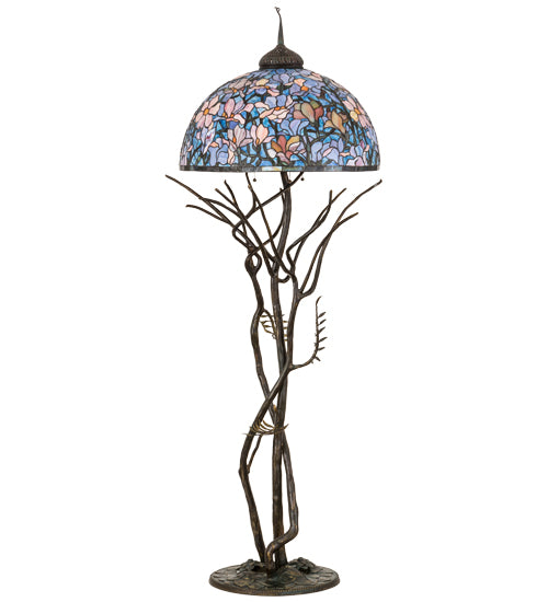 75"H Tiffany Magnolia Floor Lamp