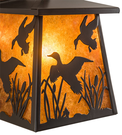 7" Wide Ducks In Flight Wall Sconce