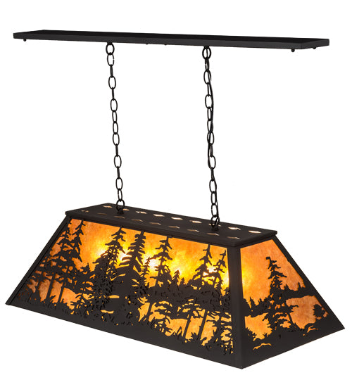 36" Long Tall Pines Oblong Pendant