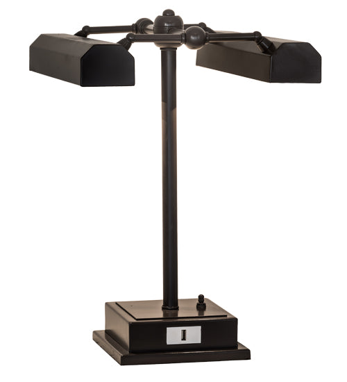 16" High Utica Library Banker'S Lamp