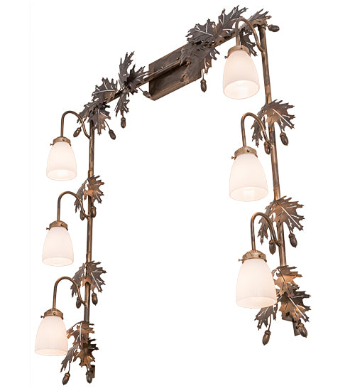 36"W X 42"H Oak Leaf & Acorn 6 Lt Vanity Light