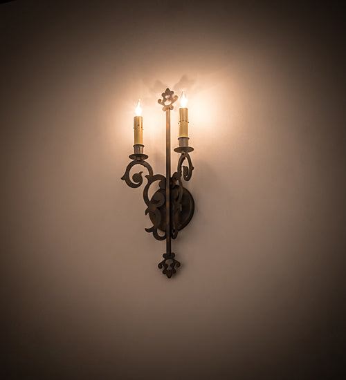 8"W Aneila 2 Lt Wall Sconce