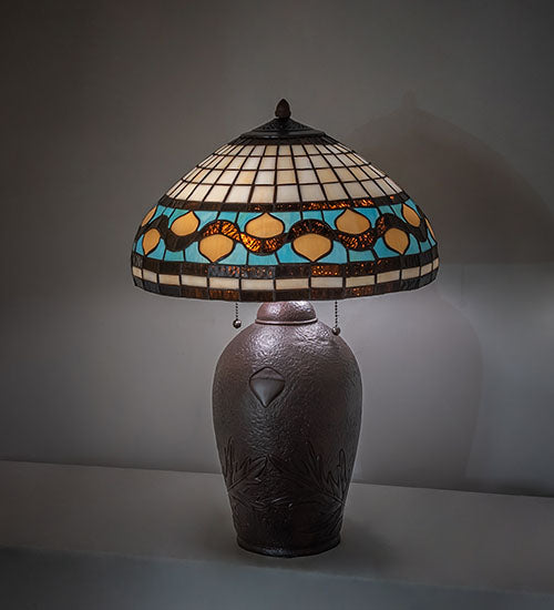 23" High Tiffany Acorn Table Lamp