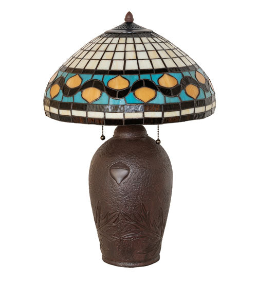 23" High Tiffany Acorn Table Lamp