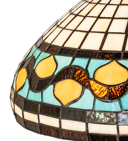 23" High Tiffany Acorn Table Lamp