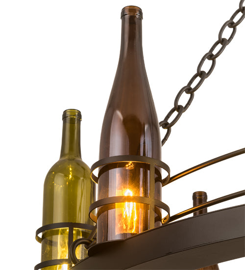 42"W Tuscan Vineyard 12 Lt Wine Bottle Chandelier