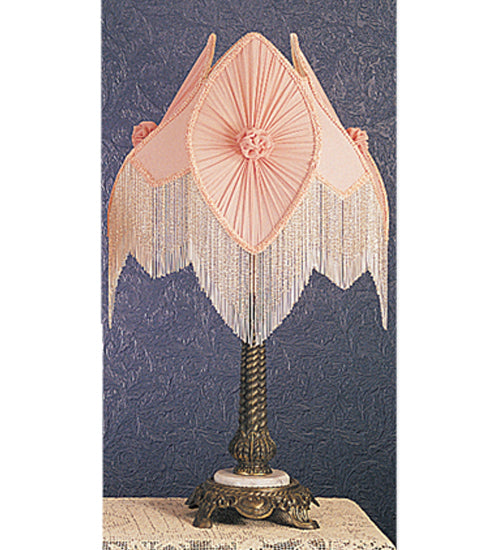 28" High Fabric & Fringe Pink Pontiff Table Lamp