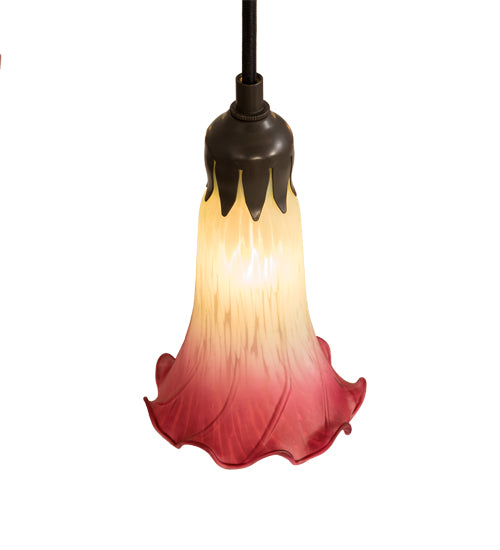 24" Wide Pond Lily 3 Light Cascading Pendant