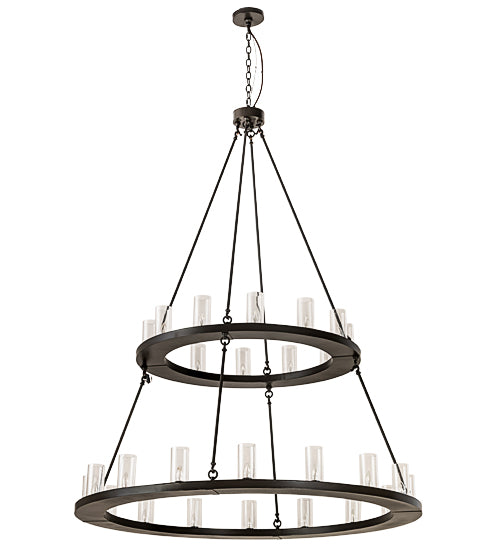 60"W Loxley 28 Lt Two Tier Chandelier