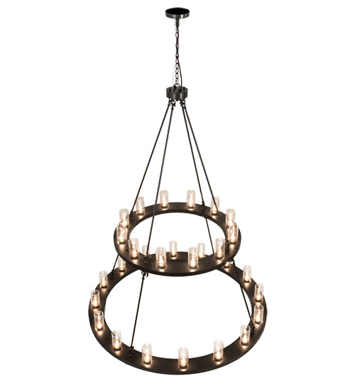 60"W Loxley 28 Lt Two Tier Chandelier