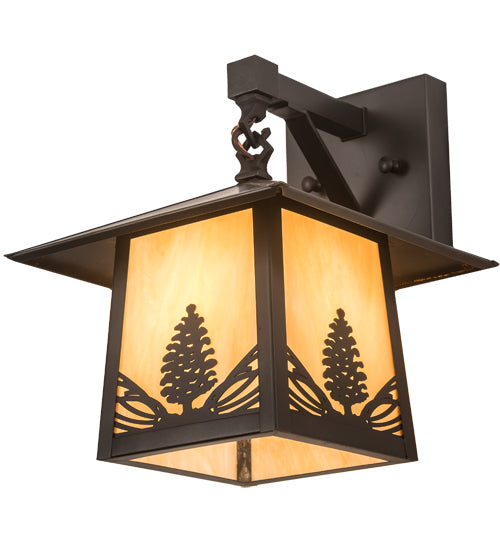 9" Wide Stillwater Mountain Pine Wall Sconce